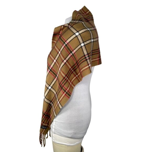 Cejon Plaid Acrylic Blend Scarf 11”x58” Made In Italy - Picture 2 of 4